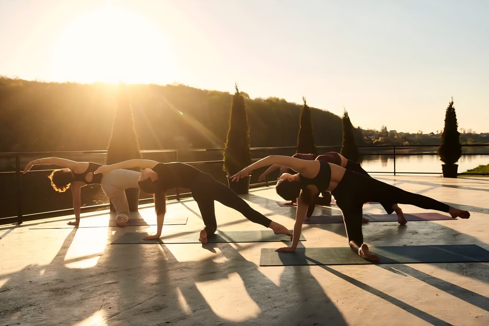 Práctica de yoga en Ibiza